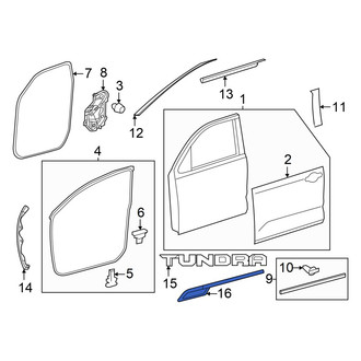 Toyota OE - Front Right Door Molding