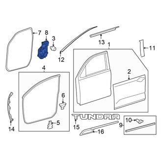 Toyota OE - Front Left Door Water Deflector