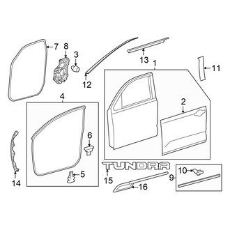 Toyota OE - Front Door - Door & Components