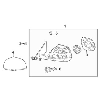 Toyota OE - Front Door - Outside Mirrors (Single Mirror)