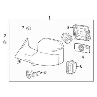 Toyota OE - Front Door - Outside Mirrors (Dual Mirror)
