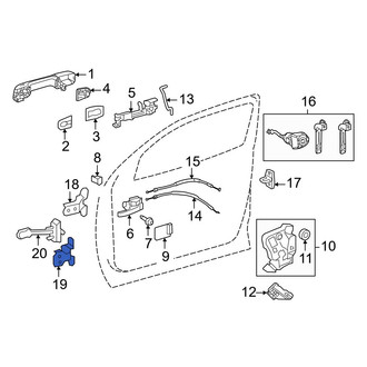 Toyota OE - Front Right Lower Door Hinge