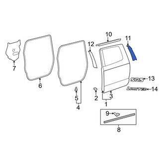 Toyota OE - Rear Left Door Reveal Molding