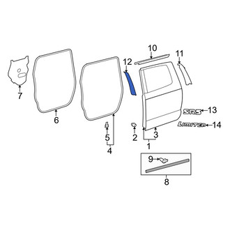 Toyota OE - Rear Left Black Out Tape