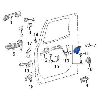 Toyota OE - Rear Right Door Latch Assembly