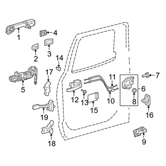 Toyota OE - Rear Door - Lock & Hardware (Double Cab)
