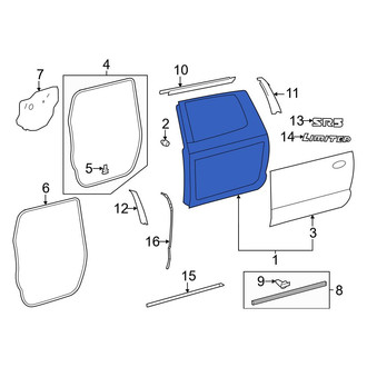Toyota OE - Rear Right Door Shell