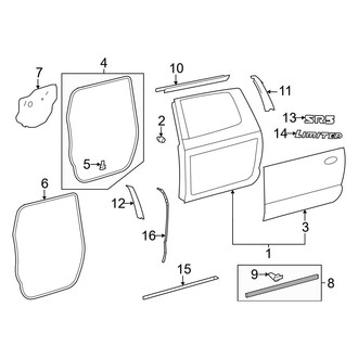 Toyota OE - Rear Door - Door & Components (1794 Edition / Capstone / Limited / Platinum / SR / SR5 / TRD Pro CrewMax)