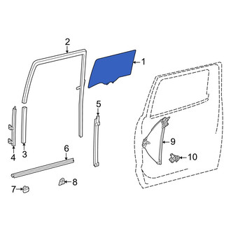 Toyota OE - Front Left Door Glass