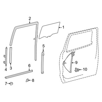 Toyota OE - Rear Door - Glass & Hardware
