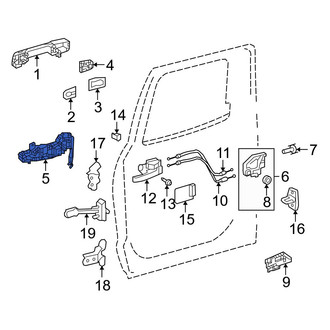 Toyota OE - Rear Right Exterior Door Handle Base