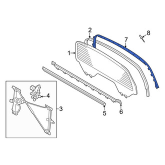 Toyota OE - Rear Back Glass Reveal Molding