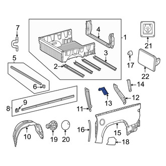 Toyota OE - Rear Center Truck Bed Panel Brace
