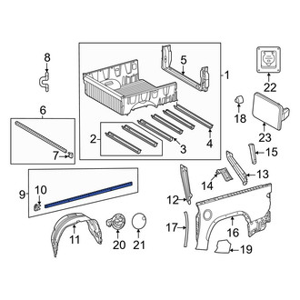 Toyota OE - Rear Truck Bed Side Rail