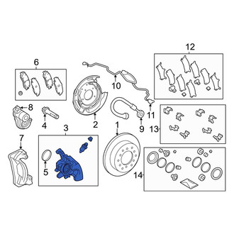 Toyota OE - Rear Right Disc Brake Caliper