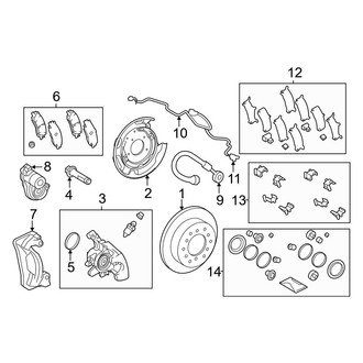 Toyota OE - Rear Suspension - Brake Components