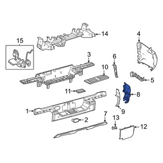 Toyota OE - Rear Left Outer Bumper Cover Reinforcement