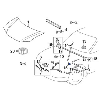 Toyota OE - Hood Prop Rod Grommet