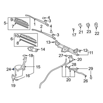 Toyota OE - Liftgate Washer Hose Adapter