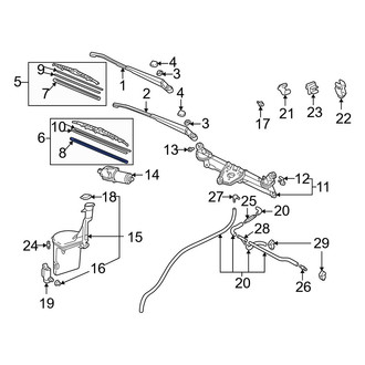 Toyota OE - Front Left Wiper Blade Refill