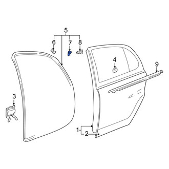 Toyota OE - Left Door Seal Clip