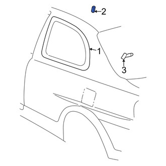 Toyota OE - Rear Lower Door Glass Spacer