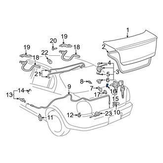 Toyota OE - Deck Lid Lock Cylinder Clip