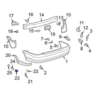 Toyota OE - Bumper Cover Nut