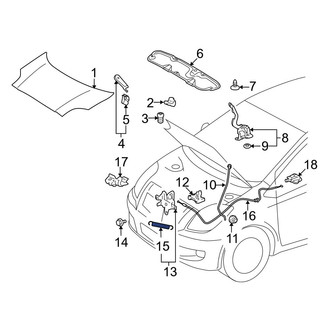 Toyota OE - Front Hood Pop Up Spring