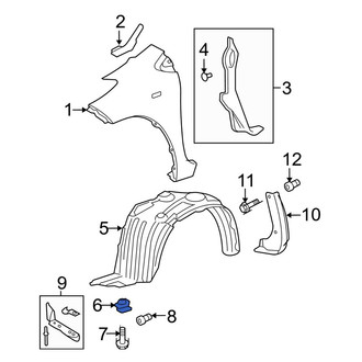 Toyota OE - Rear Bumper Cover Retainer