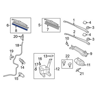 Toyota OE - Rear Wiper Blade Refill