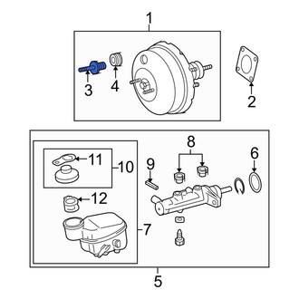 Toyota OE - Power Brake Booster Check Valve