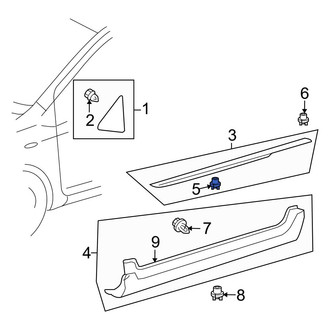 Toyota OE - Rocker Panel Molding Clip