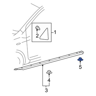 Toyota OE - Rocker Panel Molding Clip