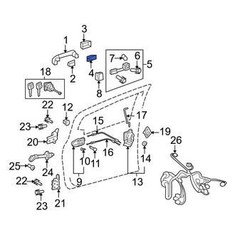 Toyota OE - Rear Exterior Door Handle Gasket