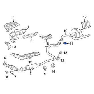 Toyota OE - Rear Catalytic Converter Gasket