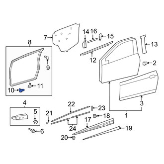 Toyota OE - Front Door Seal Clip