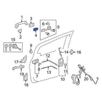 Toyota OE - Front Exterior Door Handle Cover Gasket