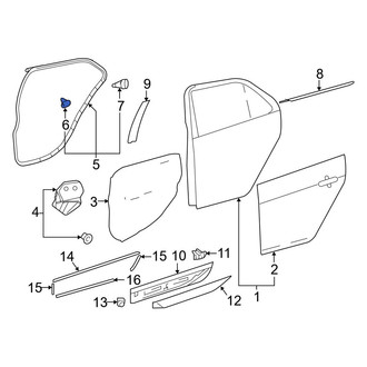 Toyota OE - Left Door Seal Clip