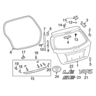 Toyota OE - Liftgate Hinge Nut