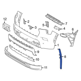 Toyota OE - Front Bumper Cover Support Rail