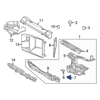 Toyota OE - Right Outer Radiator Support Side Panel Bracket