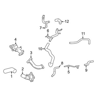 Toyota OE - Cooling - Hoses & Lines (Left Side)