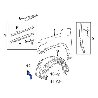 Toyota OE - Right Fender Liner Extension Bracket