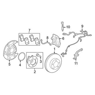 Toyota OE - Front Suspension - Brake Components (RWD)
