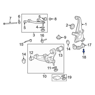 Toyota OE - Rear Upper Suspension Control Arm Bolt