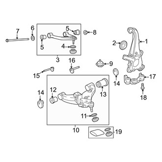 Toyota OE - Front Suspension - Suspension Components (4WD)