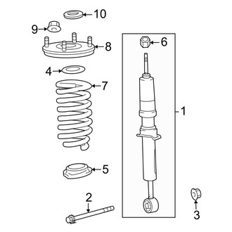 Toyota OE - Front Suspension - Struts & Components (W/O Auto Level), (Limited / SR5 4WD)