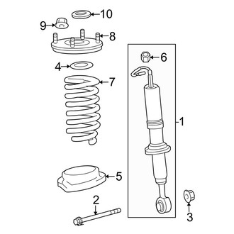 Toyota OE - Front Suspension - Struts & Components (With Auto Level), (4WD)
