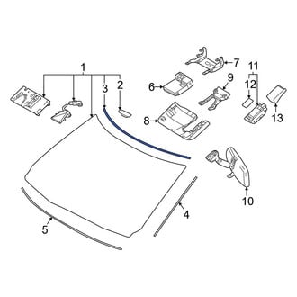 Toyota OE - Front Upper Windshield Molding